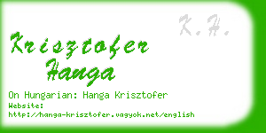 krisztofer hanga business card